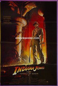 P899 INDIANA JONES & THE TEMPLE OF DOOM one-sheet movie poster '84 Ford