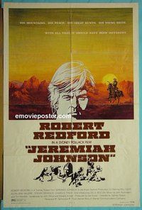 P928 JEREMIAH JOHNSON one-sheet movie poster '72 Robert Redford