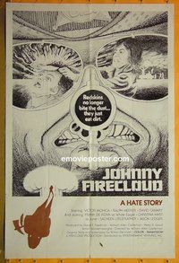 P941 JOHNNY FIRECLOUD one-sheet movie poster '75 Native Americans!