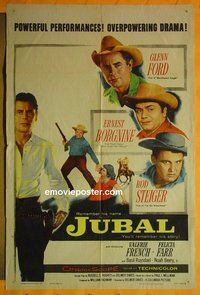P948 JUBAL style B one-sheet movie poster '56 Glenn Ford, Borgnine