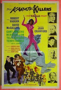 P954 KARATE KILLERS one-sheet movie poster '67 Robert Vaughn, UNCLE!