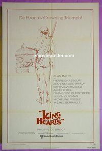 P973 KING OF HEARTS one-sheet movie poster R78 Bates, Bujold