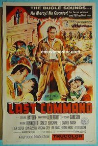 Q004 LAST COMMAND one-sheet movie poster '55 Remember the Alamo!