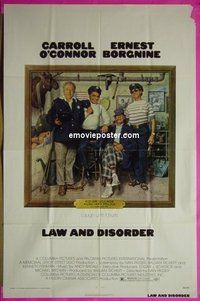 Q022 LAW & DISORDER one-sheet movie poster '74 O'Connor, Borgnine