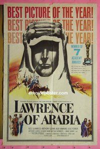 Q024 LAWRENCE OF ARABIA style D one-sheet movie poster '62 O'Toole