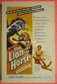 Q049 LION & THE HORSE one-sheet movie poster '52 Steve Cochran