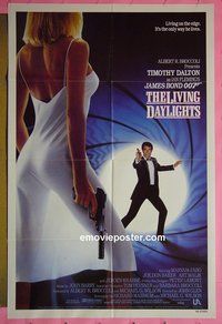 Q058 LIVING DAYLIGHTS one-sheet movie poster '86 James Bond