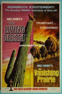 Q803 VANISHING PRAIRIE/LIVING DESERT one-sheet movie poster '71