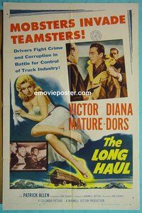 Q063 LONG HAUL one-sheet movie poster '57 sexy Diana Dors!