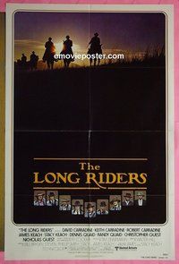 Q065 LONG RIDERS advance one-sheet movie poster '80 Walter Hill, Carradine