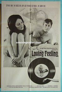 Q083 LOVING FEELING one-sheet movie poster '68 English sex!