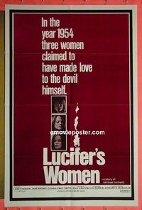 Q085 LUCIFER'S WOMEN one-sheet movie poster '81 love with the devil!