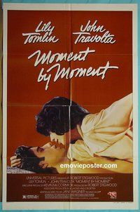 Q176 MOMENT BY MOMENT one-sheet movie poster '78 Tomlin, Travolta