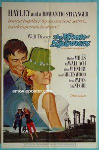 Q187 MOON-SPINNERS one-sheet movie poster '64 Hayley Mills