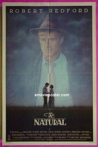 Q218 NATURAL one-sheet movie poster '84 Robert Redford, baseball!