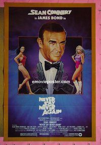 Q232 NEVER SAY NEVER AGAIN 1sh movie poster '83 Sean Connery,Bond