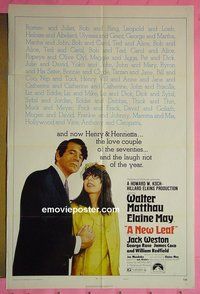 Q235 NEW LEAF one-sheet movie poster '71 Matthau, May