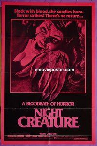 Q242 NIGHT CREATURE one-sheet movie poster '77 Donald Pleasence