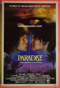 Q326 PARADISE one-sheet movie poster '82 Aames, Cates