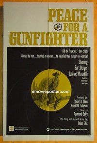 Q338 PEACE FOR A GUNFIGHTER one-sheet movie poster '66 Burt Berger western