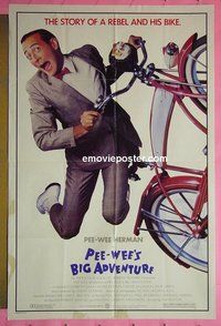 Q341 PEE-WEE'S BIG ADVENTURE one-sheet movie poster '85 Burton