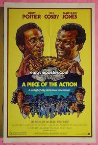 Q353 PIECE OF THE ACTION one-sheet movie poster '77 Sidney Poitier