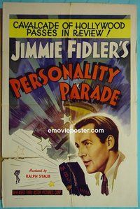 Q345 PERSONALITY PARADE one-sheet movie poster R40s Jimmy Fidler