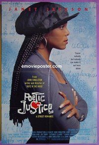 Q377 POETIC JUSTICE one-sheet movie poster '93 Janet Jackson