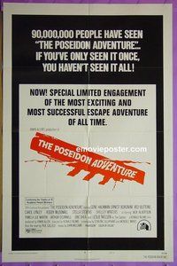 Q385 POSEIDON ADVENTURE style B 1sh movie poster R74 Hackman