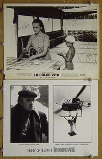 V474 LA DOLCE VITA 2 vintage 8x10 stills #2 '61 Federico Fellini