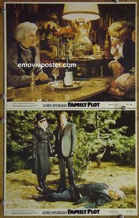 V290 FAMILY PLOT 2 color 8x10 mini lobby cards '76 Hitchcock