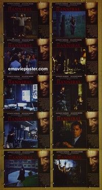 Y399 HANNIBAL 10 lobby cards '00 Anthony Hopkins