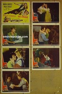 Y609 EXILE 7 lobby cards '47 Fairbanks Jr, Maria Montez