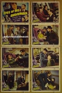 Y455 EYES OF THE UNDERWORLD 8 lobby cards '42 Lon Chaney, Dix