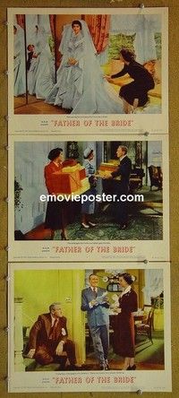 Y856 FATHER OF THE BRIDE 3 lobby cards R62 Liz Taylor