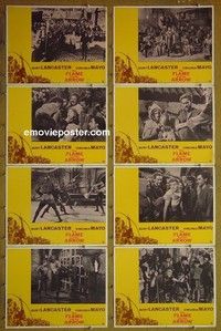 Y460 FLAME & THE ARROW 8 lobby cards R71 Burt Lancaster