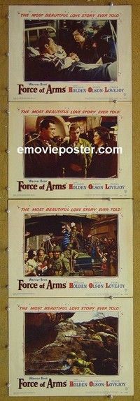 Y743 FORCE OF ARMS 4 lobby cards '51 William Holden