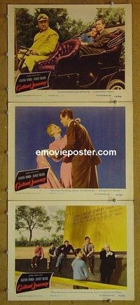 Y861 GALLANT JOURNEY 3 lobby cards '46 Glenn Ford, Janet Blair