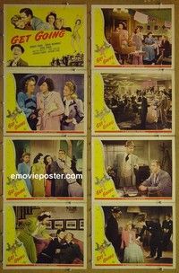 Y467 GET GOING 8 lobby cards '43 Vera Vague, Robert Paige