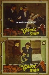 Z054 GHOST SHIP 2 lobby cards '43 Richard Dix, Wade