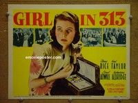 Y120 GIRL IN 313 title lobby card '40 Lionel Atwill, Florence Rice