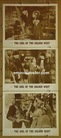 Y863 GIRL OF THE GOLDEN WEST 3 lobby cards R62 MacDonald