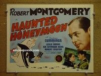 Y137 HAUNTED HONEYMOON title lobby card '40 Robert Montgomery