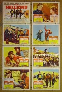 Y478 HELLIONS 8 lobby cards '62 Richard Todd, Anne Aubrey