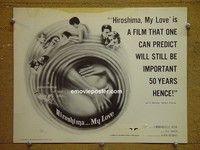 Y145 HIROSHIMA MON AMOUR title lobby card '59 Riva, Okada