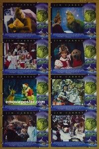 Y483 HOW THE GRINCH STOLE CHRISTMAS 8 lobby cards '00 Jim Carrey