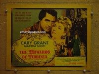 Y156 HOWARDS OF VIRGINIA title lobby card '40 Cary Grant, Scott