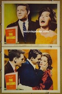 Z078 INTERNS 2 lobby cards '62 Michael Callan, Cliff Robertson