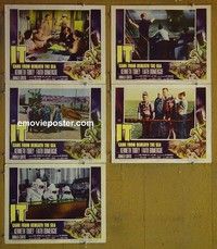 Y689 IT CAME FROM BENEATH THE SEA 5 lobby cards '55 Harryhausen