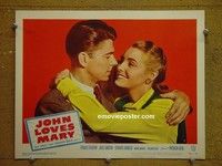 Z596 JOHN LOVES MARY lobby card #5 '49 Ronald Reagan portrait!